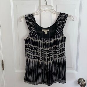 Kenneth Cole silk sleeveless printed blouse size 4P